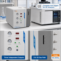 Générateur d'azote, d'hydrogène et d'air 3-en-1 pour la chromatographie en phase gazeuse (GC) – Certifié CE, sans huile – Fournisseur d'usine