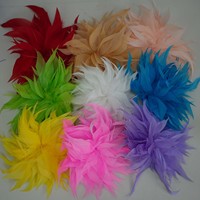 Bros Bunga Bulu Burung Unta Multi Warna Grosir, Jepit Rambut, Dekorasi Gaun, Kostum, Pakaian, Tas, Seni dan Kerajinan