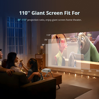 Projecteur LED LCD intelligent Hotack L012 avec Wi-Fi, téléphone Android, home cinéma, vidéo, projecteur portable mini, projecteur extérieur