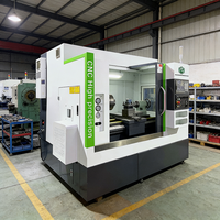Tour CNC industriel à double broche, conception à banc incliné, avec fonction de tournage et outil pour tour