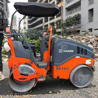 Rouleau compacteur tandem hydraulique vibrant à double tambour HAMM HD10 HD10C d'occasion, 720 mm, moteur diesel Kubota, norme EU Stage V/EPA Tier 4, 3500 kg