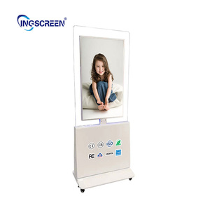 Ingscreen Dubbelzijdige Digitale Bewegwijzering <span class=keywords><strong>Display</strong></span> Twee Scherm Reclame Kiosk 4K Staande Totem Transparante Reclame Speler - Product Image 1