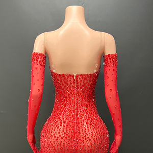 <span class=keywords><strong>Abito</strong></span> <span class=keywords><strong>Rosso</strong></span> per Festa di Compleanno, Set di Abbigliamento di Lusso, Vestaglia Invernale Fucsia per Donne, Elegante <span class=keywords><strong>Abito</strong></span> da Sera con <span class=keywords><strong>Spacco</strong></span> - Product Image 3