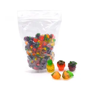 Bán buôn tùy chỉnh nhãn hiệu riêng đầy màu sắc trái cây ngọt ngào Gummy Jelly kẹo