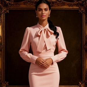 Ropa de Mujer, Moda de Primavera/Verano, Elegante, a Rayas, Transpirable, Ecológica, Natural, con Tirantes de Lazo que Definen la Cintura, Midi Largo - Product Image 3