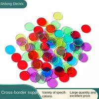 Jetons en plastique colorés de 15*1,2 mm à prise facile avec plateau, fournitures pour jeux de bingo éducatifs, accessoires pour soirées poker à domicile
