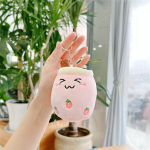 جديد 12 كارتون لطيف Kawaii juguche Peluche لينة بوبا دي حليب محشوة قطيفة سلسلة مفاتيح لعبة سلسلة مفاتيح قطيفة - Product Image 3