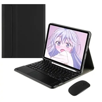 IPad 10.2 için arka klavye ile kılıf 10.9 11 inç Tablet kapak Touchpad klavye Mouse Combos silikon koruyucu kabuk