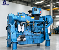 Moteur diesel marin Euro 2 à 6 cylindres, 4 temps, refroidi par eau, 240 kW, démarrage électrique, haute qualité, prix usine