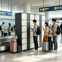 Casier de rangement temporaire intelligent, armoire à bagages connectée, accepte les cartes, les billets de banque, les pièces de monnaie, Apple Pay, Samsung Pay