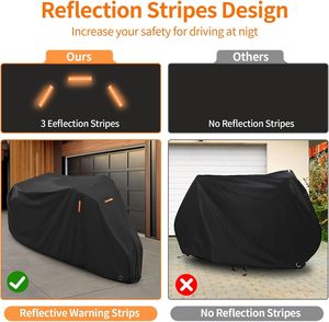 Capa de Moto Personalizada Grande e Resistente com Caixa Superior, Impermeável e com Proteção UV, Capa para Bicicleta - Product Image 3