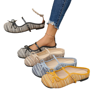 Zapatos Mary Jane de Mujer Transpirables y a la Moda con Suela Plana, Diseño de Lazo Calado y Superficie de Malla, Cierre sin Cordones y Suela de Goma - Product Image 1
