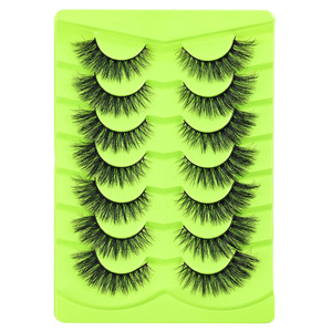 Faux cils en cheveux synthétiques, longueurs mixtes, spectaculaires, volumineux, bande complète, réutilisables, faits à la main, extensions de cils pour maquillage, vente en gros - Product Image 5