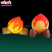 Flamme gonflable géante en PVC personnalisée Blaze Fire avec lumière LED pour la promotion d'événements de fête à des fins décoratives
