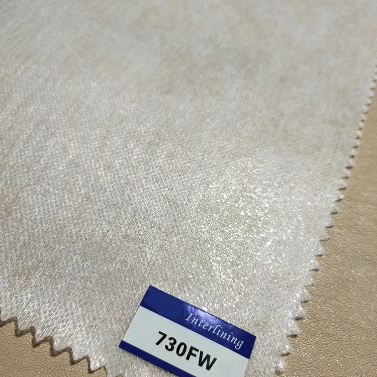 Tissu intercalaire pour vêtements, en polyester fusionné et non tissé, vente en gros