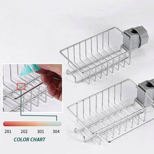<b>Kitchen</b> Faucet <b>Rack</b> Sponge Holder Sink Caddy Organizer Hanging Caddy Drainer <b>Rack</b> Stainless Steel Storage <b>Rack</b> for Sponge Soap - Product Image 3