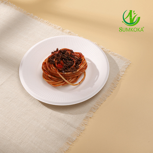 SUMKOKA Assiettes rondes blanches jetables personnalisées de 7 pouces pour dîners élégants - Product Image 1
