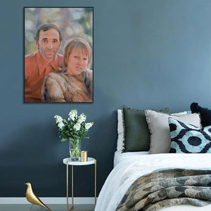 Nhà Máy Tùy Chỉnh Handmade Bức Tranh Sơn Dầu Từ Ảnh Phong Cách Hiện Đại Người Đàn Ông Người Phụ Nữ Chân Dung Vài Bức Tranh Vải Tường Nghệ Thuật Cho Nhà - Product Image 6