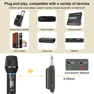 KX4 Micrófono de mano portátil profesional Micrófono dinámico inalámbrico para representaciones teatrales Karaoke Canto - Product Image 3