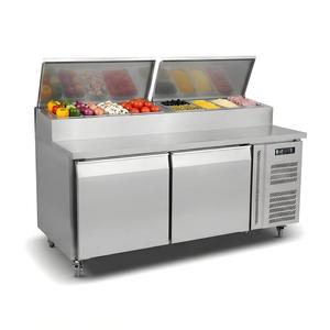 <span class=keywords><strong>Réfrigérateur</strong></span> de préparation de pizzas à <span class=keywords><strong>2</strong></span> <span class=keywords><strong>portes</strong></span> en acier inoxydable pour préparation alimentaire, fabriqué en Chine - Product Image 4