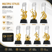 Trofeos Deportivos de Resina Grabados Económicos para Competiciones Escolares de Baloncesto, Fútbol, Tenis de Mesa - Regalos Conmemorativos
