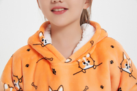 Couverture Polaire Sherpa Géante en Polyester 100% Écologique, Vêtement d'Hiver Chaud pour Enfants, Couverture de Célébrités, Vente en Gros