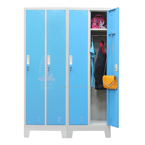 Armario Metálico Azul para Equipo Ecuestre, Armario de Seguridad de Acero para Trabajadores con Dos Puertas y 2 Compartimentos para Almacenamiento de Ropa de Empleados - Product Image 1