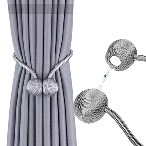 Attaches de rideaux magnétiques minimalistes modernes, 2 pièces, <span class=keywords><strong>cordons</strong></span> torsadés épais en plastique, accessoires écologiques pour aménager <span class=keywords><strong>les</strong></span> espaces de vie - Product Image 1