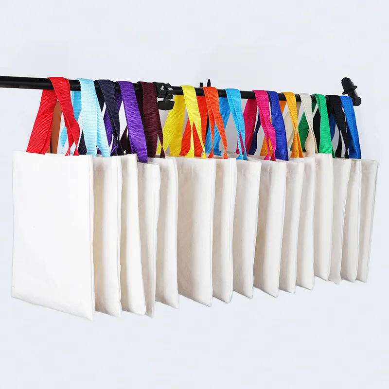 थोक सादा कैनवास टोट बैग मानक आकार जूट लेडीज़ जिपर कैनवास बैग प्रमोशन ब्लैंक कैनवास टोट बैग सब्लिमेशन के लिए