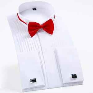 <span class=keywords><strong>Camicia</strong></span> Formale da Uomo in Cotone per Matrimonio con Colletto Rovesciato, Polsini alla Francese e Maniche Lunghe - Product Image 1