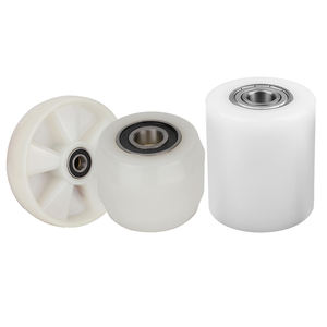 Maßgefertigte Materialien Aluminium-Kern Doppel-Dall-Lager Weiße Nylon-Lenkrolle Belastbar bis 500kg Gabelstapler-Rollen - Product Image 2