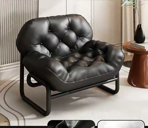 Sillón Individual, Minimalista, de Diseño de Lujo Ligero, Sillón Informal, Sofá Cremoso, Silla Negra de Estilo Medieval - Product Image 2