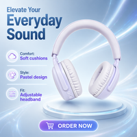 Headphone Nirkabel Over-Ear Driver 40MM Suara HiFi Kontrol Suara Pintar Daya Tahan Baterai Lama Nyaman Dipakai Olahraga Layar Digital JL