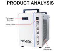 Refroidisseur d'eau industriel CW-5200 pour le refroidissement des machines de découpe laser