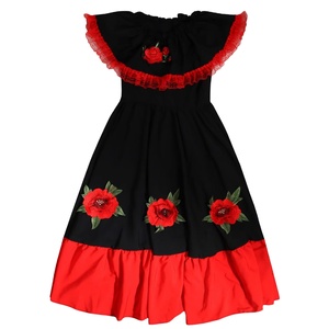 open lace back dress Mexican Dress for Women Off Shoulder Floral Print Long Maxi Dress Summer  Cinco de Mayo Party Dresses with Belt Black XL at Amazon Women's Clothing  store main image 0