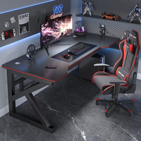 Bureau d'ordinateur moderne en aluminium pour la maison, le bureau et la chambre à coucher, poste de travail e-sport réglable et écologique