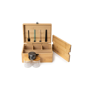 Manufacturer Supplier Makeup Organizer Storage Box wooden bamboo stash box