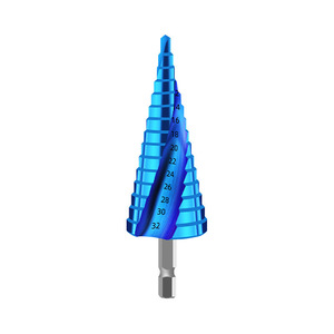 Foret étagé en cobalt bleu super dur, forme de pagode, conique, pour le perçage de trous dans le bois, diamètre 6 mm, pour le perçage de l'acier - Product Image 1