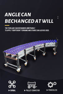 Ağır yerçekimiyle taşımalı makaralı konveyör paslanmaz çelik canlı büyük konteyner boşaltma zemin yükleme restoran rulo konveyör - Product Image 6