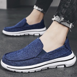 Chaussures en toile pour hommes, chaussures de détente pour hommes, chaussures en toile monobloc pour hommes, chaussures en toile tendance pour hommes grandes tailles et larges - Product Image 2