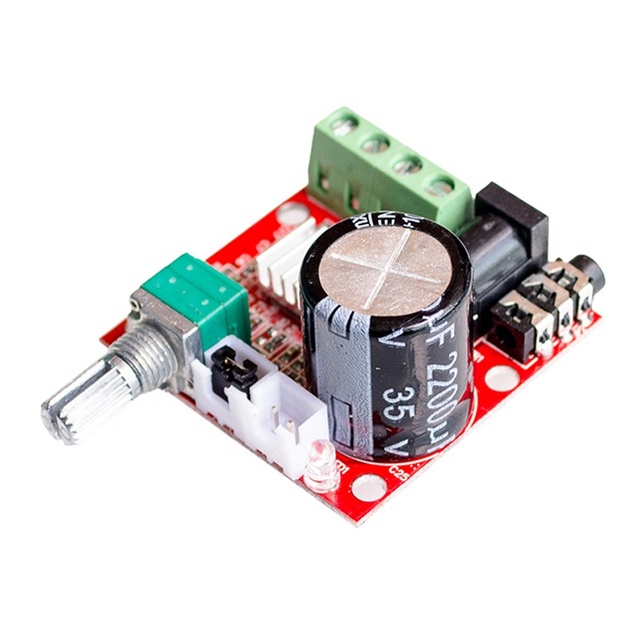 12V 10W PAM8610 Class D Dual-channel HIFI Audio Amplifier Board