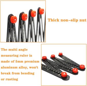 Alüminyum çok fonksiyonlu taraflı açı ayarlanabilir takım kiremit ölçüm araçları 12 katlanır cetvel - Product Image 3