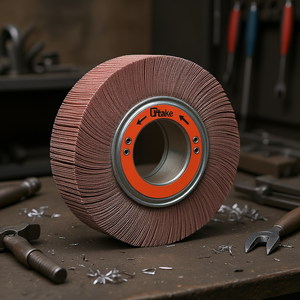 Ttake Flap <b>Wheel</b> Resin Bonded Corundum 200x30x54 Mm 240 Grit Deburring with Hole for <b>Grinding</b> - Product Image 3