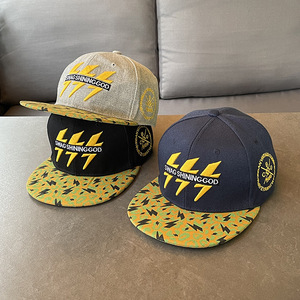 Gorra de Béisbol de 5 Paneles con Visera Plana, Tejido Dobby, Transpirable, Bordado a Mano, Unisex, Deportiva, Estilo Hip Hop y Street Dance - Product Image 1