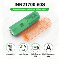 Batterie lithium-ion cylindrique haute intensité 45A 5000mAh 21700 SDI Sam Sung 21700 50S pour drone, vélo électrique 48V, scooter