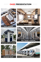 Panneau en nid d'abeille en FRP PP de qualité supérieure, insonorisé, résistant aux intempéries, pour cabine VIP de yacht haut de gamme, intérieur personnalisé