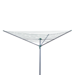 WIREKING 40M Séchoir à linge pliable multifonctionnel en fer, type <span class=keywords><strong>parapluie</strong></span> à 3 bras, sur pied, pour extérieur - Product Image 6