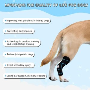 Rodillera Antideslizante para Perros, Soporte Protector para Articulaciones, Envoltura para Patas <span class=keywords><strong>de</strong></span> Perro, Almohadillas para Rodillas para Lesiones y Luxaciones Rotulares - Product Image 5