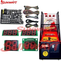 Kit de machine de jeu d'arcade de basket-ball de rue Crazy Hoop, électronique, en plastique, à monnayeur, avec jeu de tir de compétence en anglais
