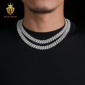 <span class=keywords><strong>Bracciale</strong></span> a Catena Cubana <span class=keywords><strong>Personalizzato</strong></span> in <span class=keywords><strong>Argento</strong></span> Sterling 925 con Diamanti Moissanite VVS da 10mm Gioielli Hip Hop - Product Image 5